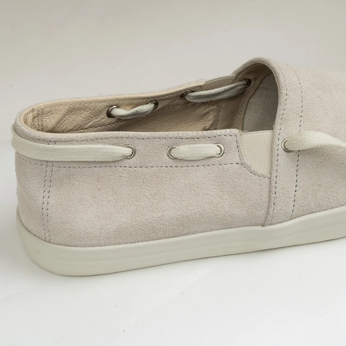 French Military Espadrille - Off White Suede