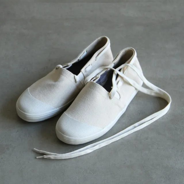 French Military Espadrille - Off White Suede