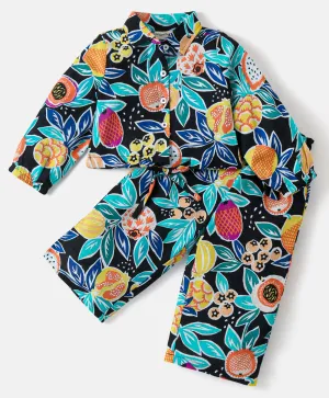 Fruits Printed Shirt Palazzo Co-ord Set