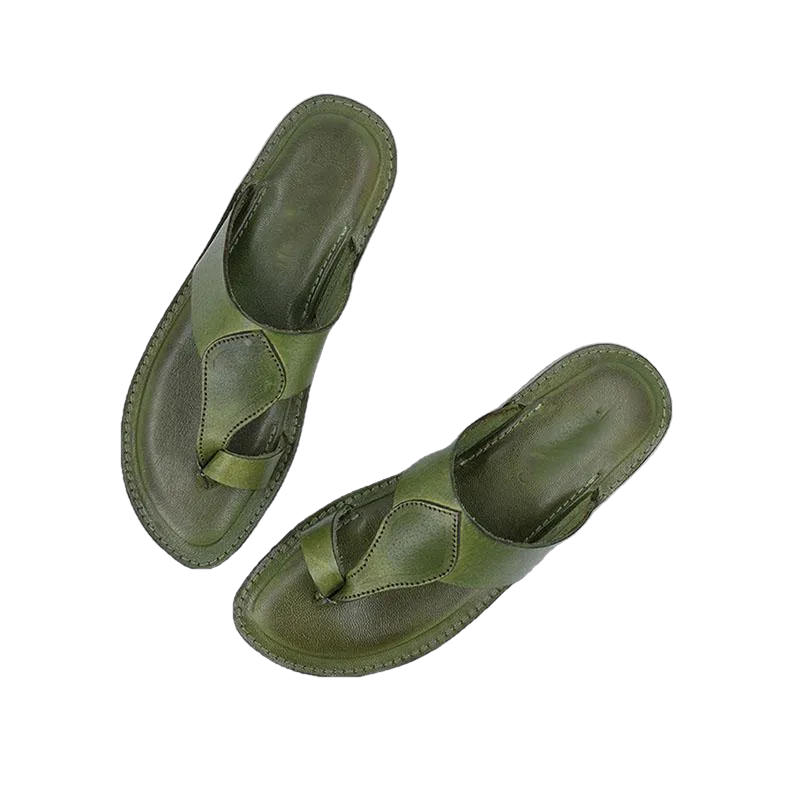 Harper Kolhapuri Flat Leather Women slippers