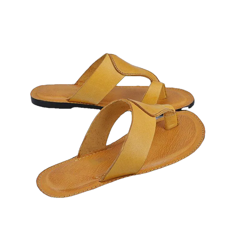 Harper Kolhapuri Flat Leather Women slippers