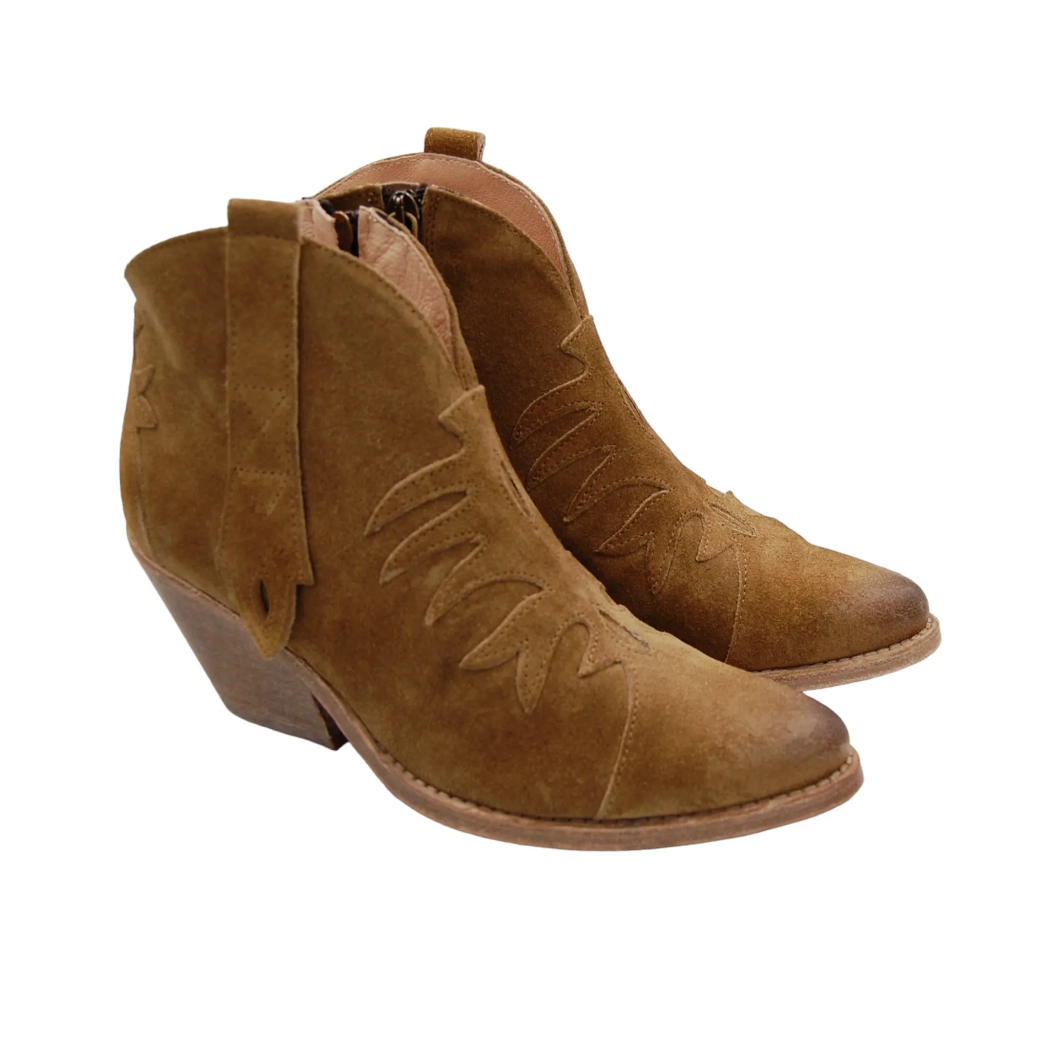 History541 Short Cowboy Boots Sand