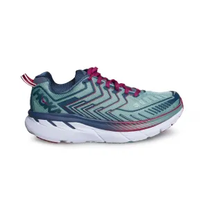 Hoka Clifton 4 Aquifer / Vintage Indigo Running Shoes - Women's