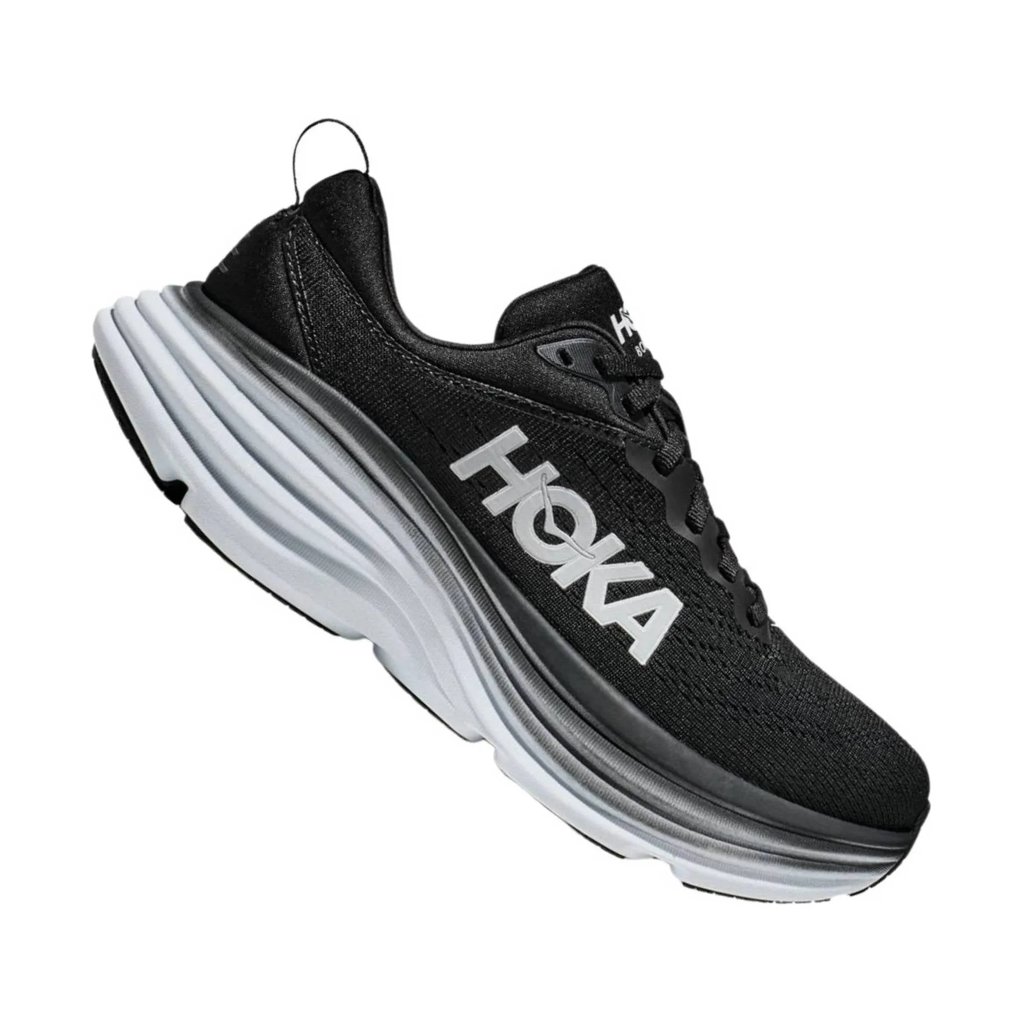 HOKA Men's Bondi 8 - Black/White