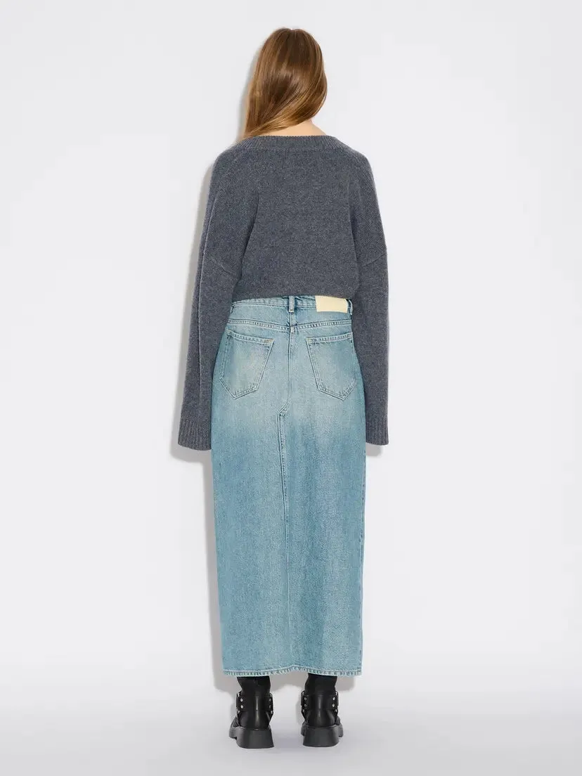 HOLZWEILER DENIM LONG SKIRT LT. BLUE