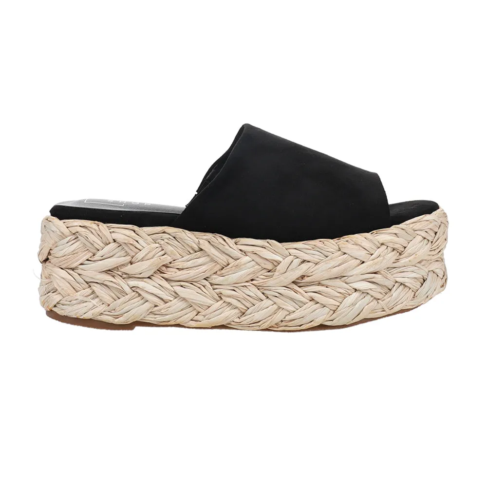 Ibiza Espadrille Platform Slide Sandals