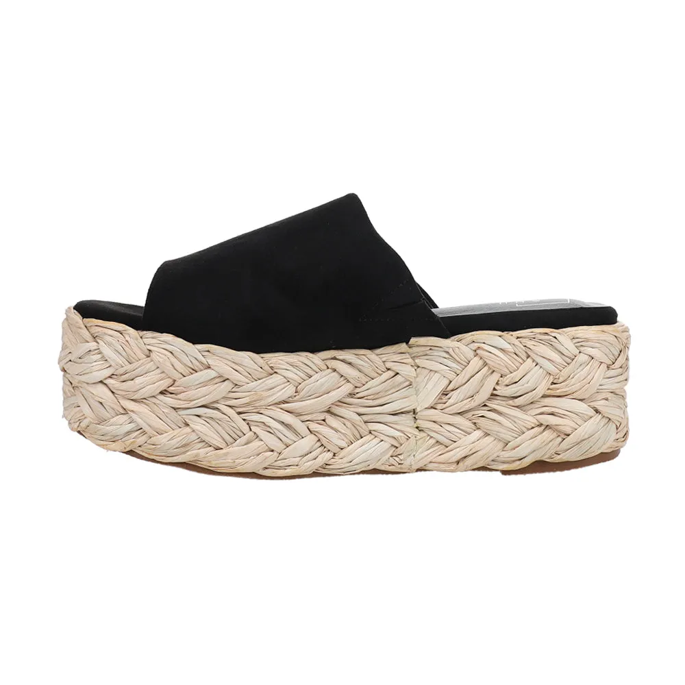 Ibiza Espadrille Platform Slide Sandals