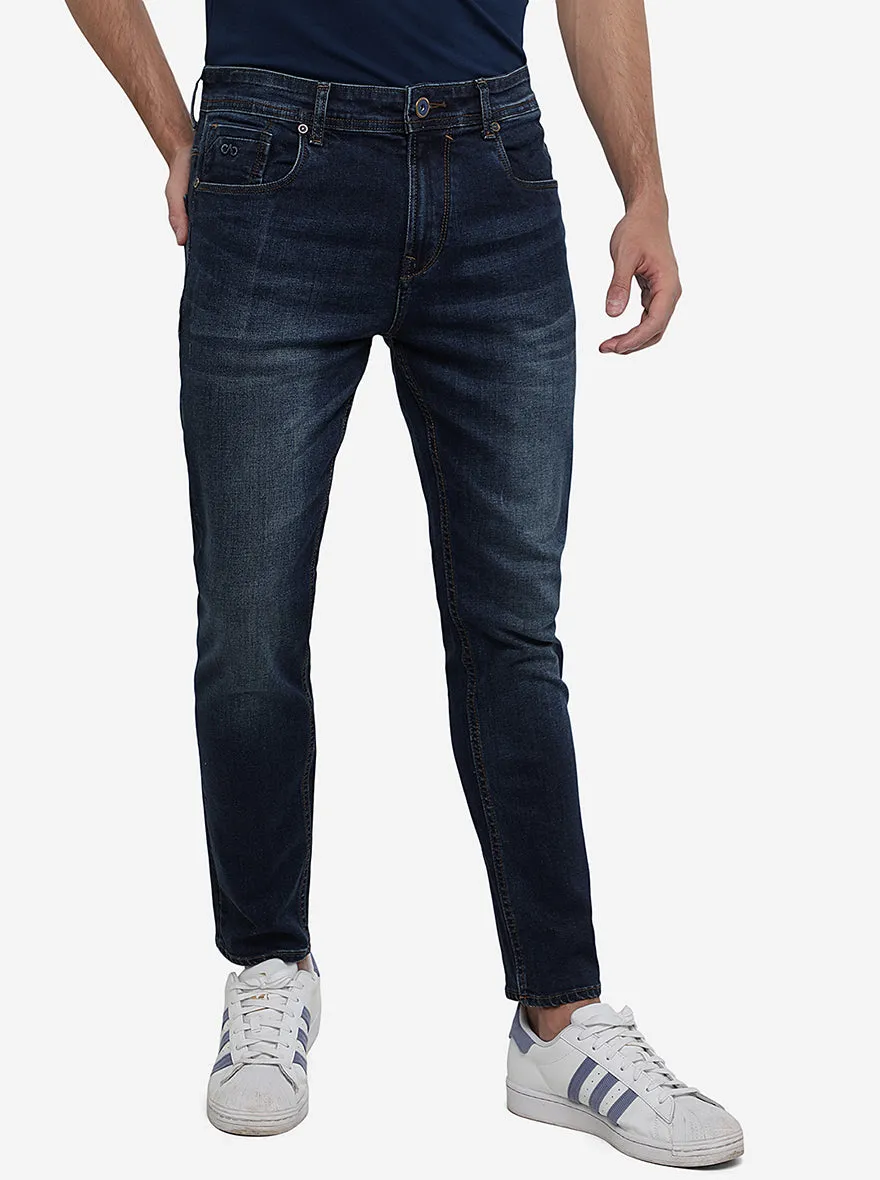 Ink Blue Washed Rider Fit Jeans | JadeBlue