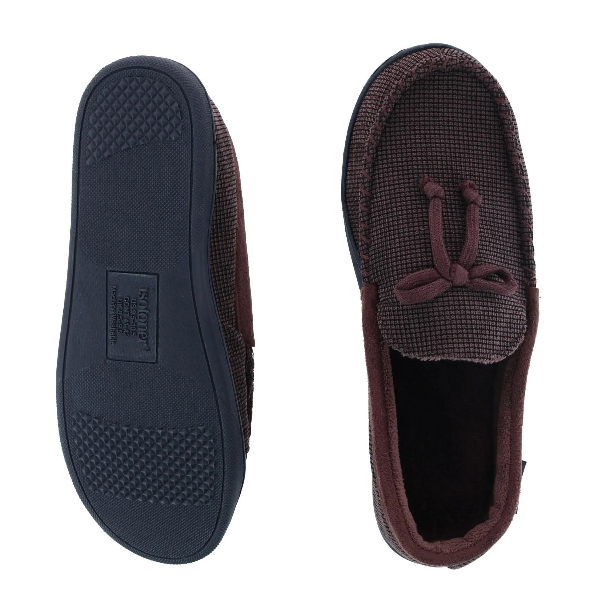 Isotoner Men's Mini Box Cord Luke Moccasin Slipper