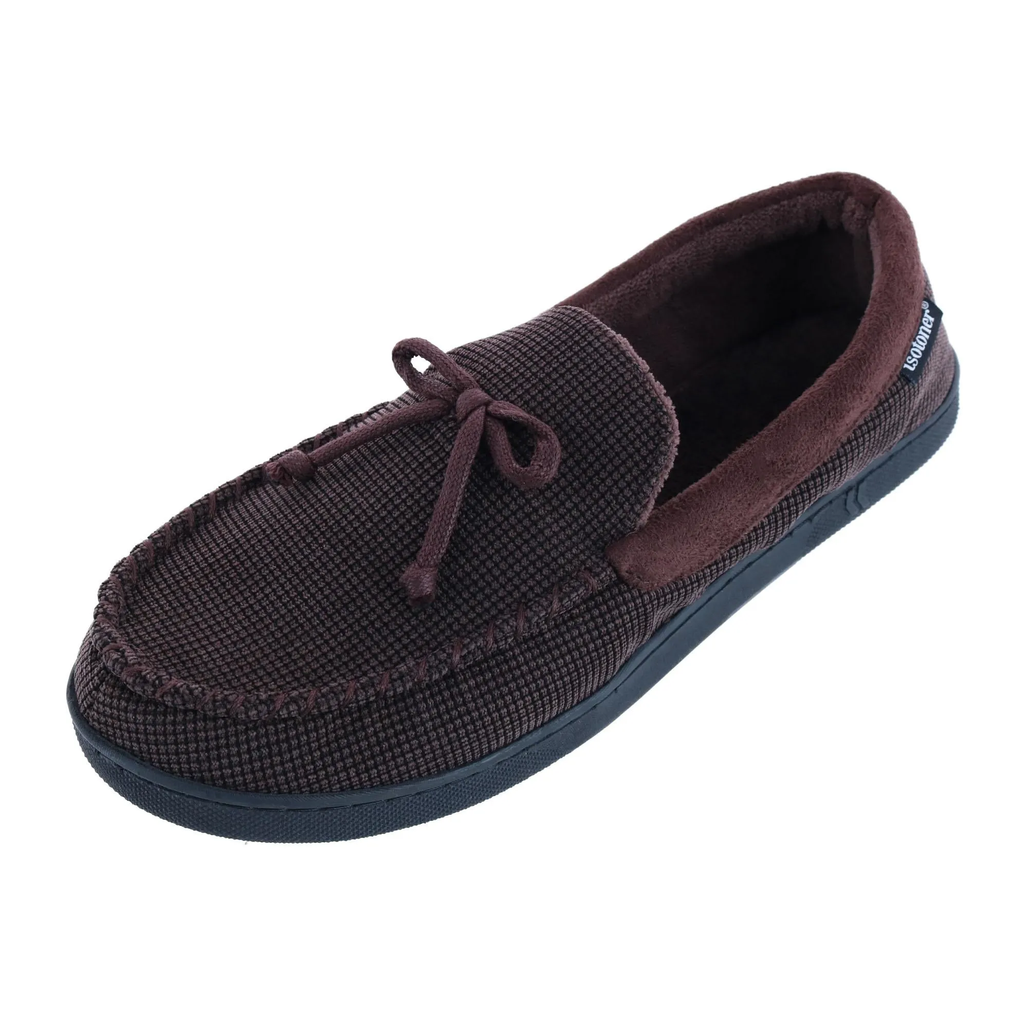 Isotoner Men's Mini Box Cord Luke Moccasin Slipper