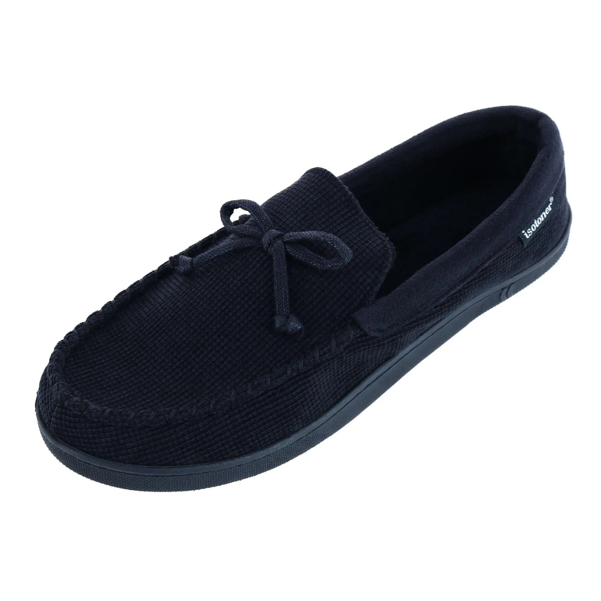 Isotoner Men's Mini Box Cord Luke Moccasin Slipper