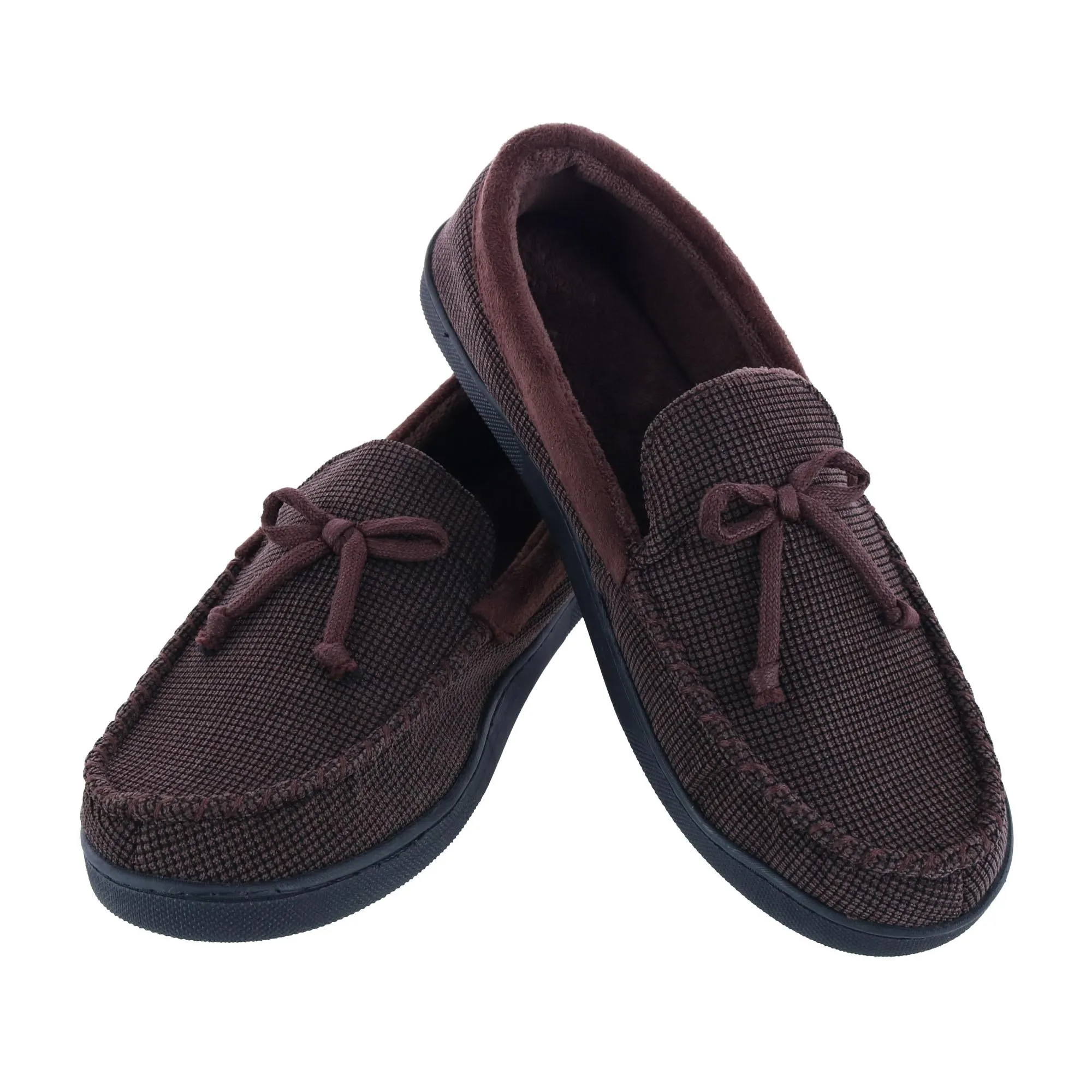 Isotoner Men's Mini Box Cord Luke Moccasin Slipper