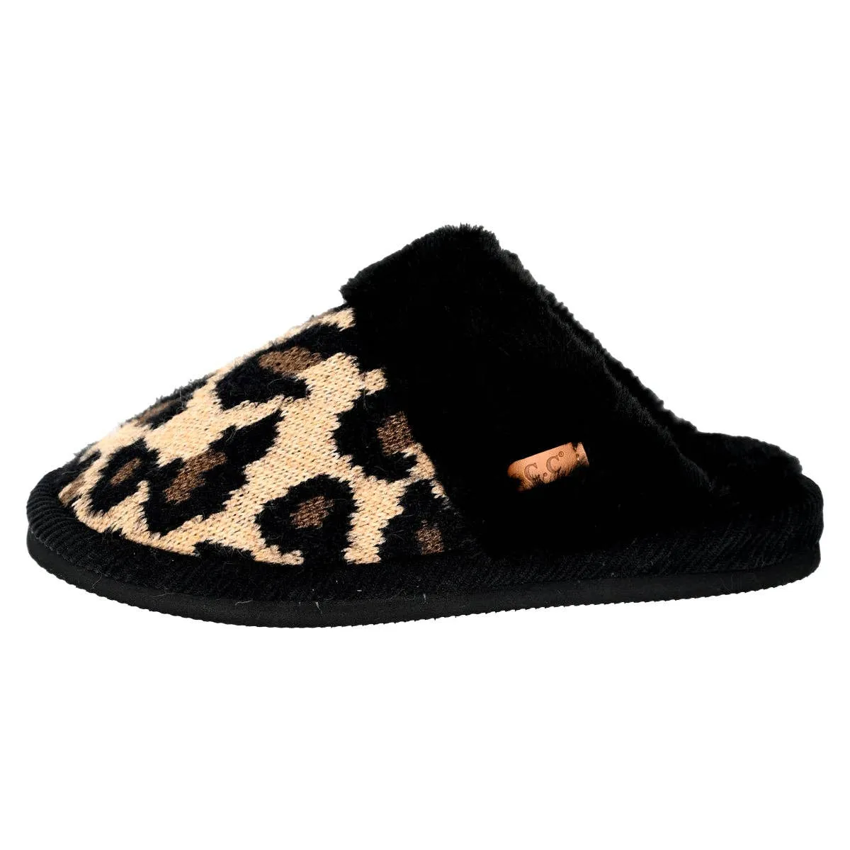 Leopard Knitted C.C Slippers