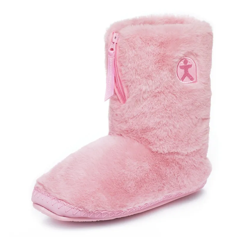 Marilyn - Classic Faux Fur Slipper Boot - Pink