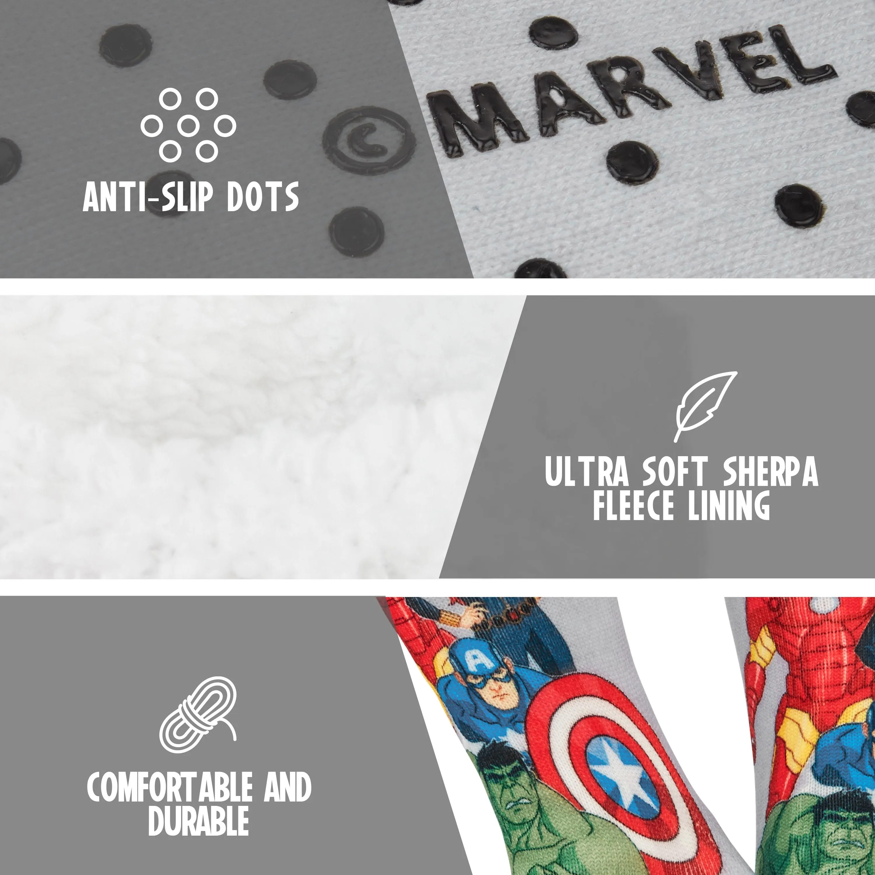 Marvel Fluffy Socks, Avengers Mens Slipper Socks, Marvel Gifts For Men