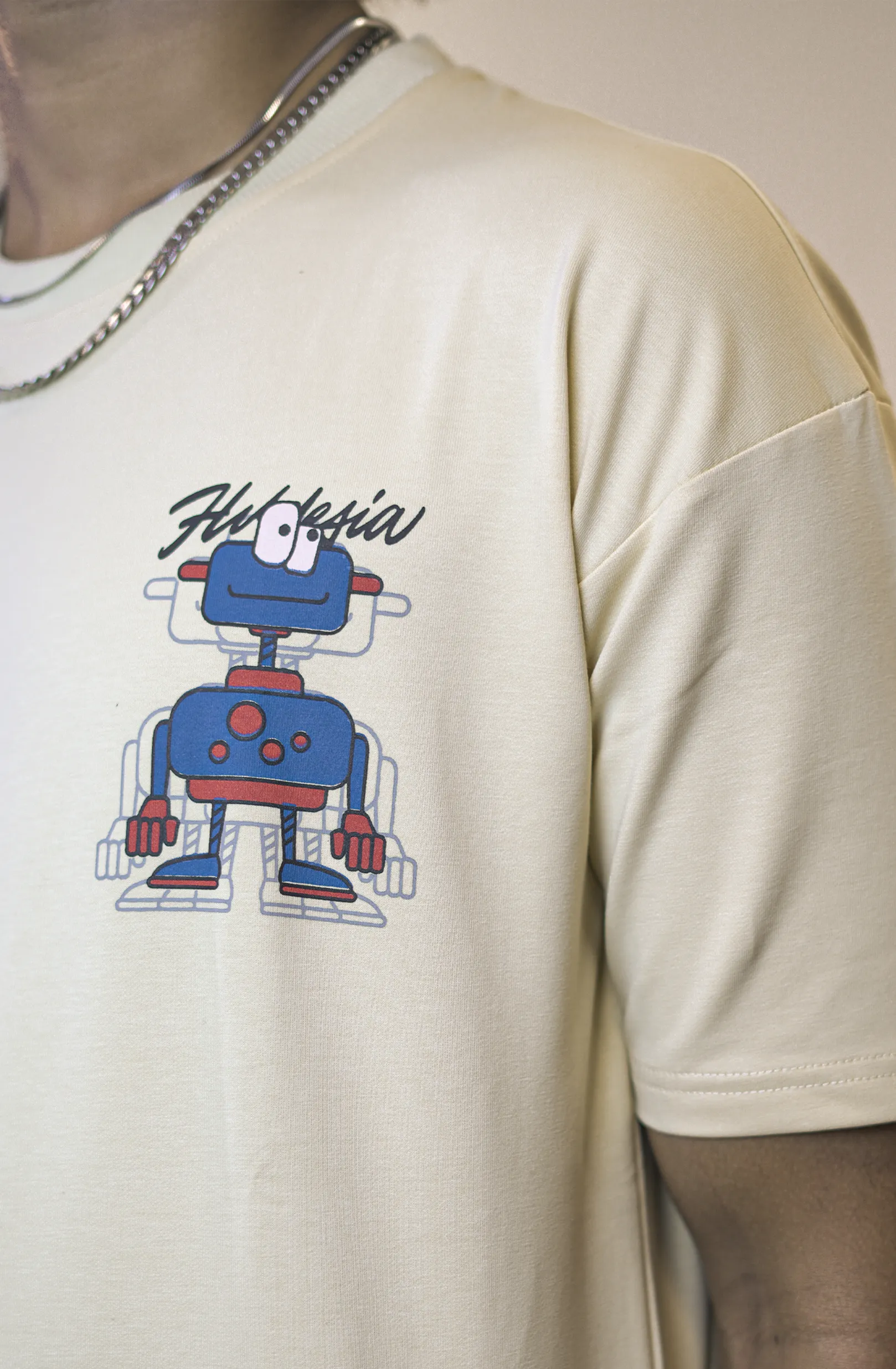 Mecha Drop Tee - Cream