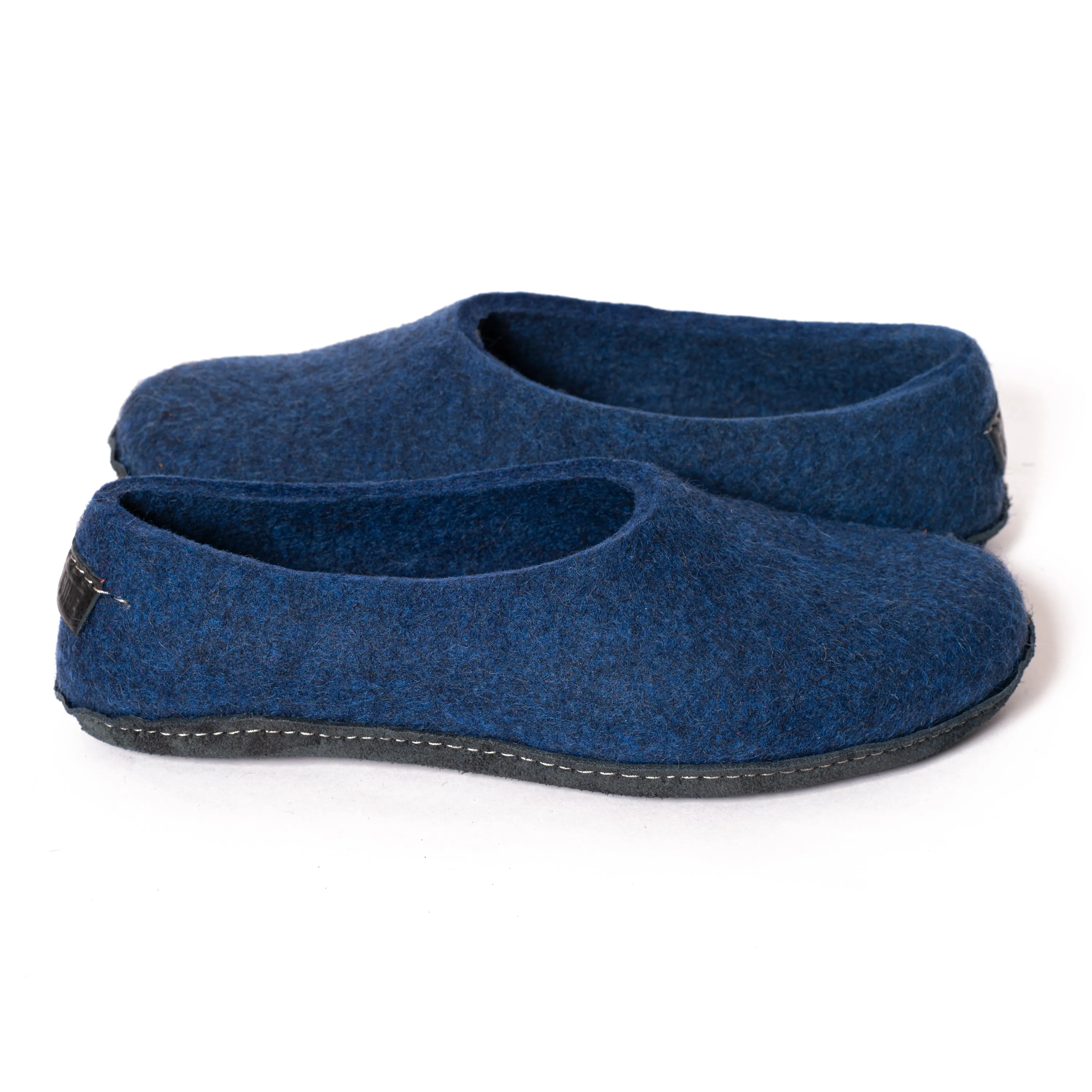 Men's Classic Wool Slippers - Dark Blue