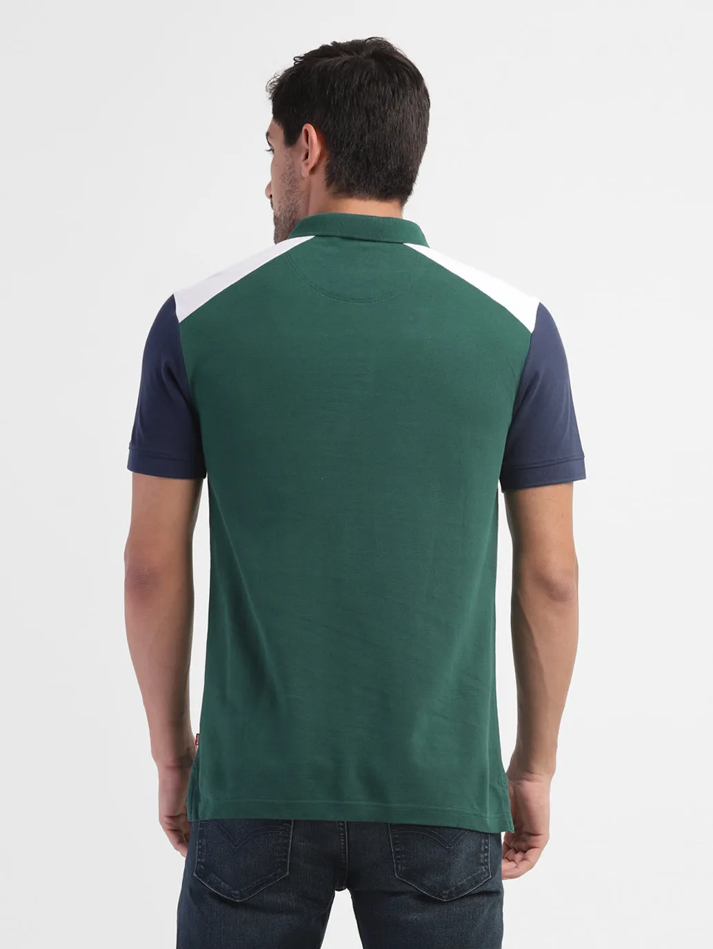 Men's Colorblock Regular Fit Polo T-shirt