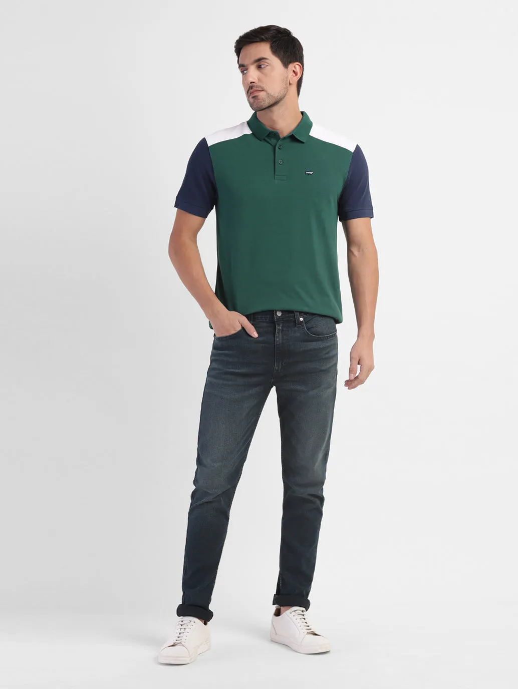 Men's Colorblock Regular Fit Polo T-shirt