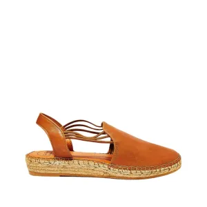 Metallic Leather Wedge Espadrille for Women - Noelia