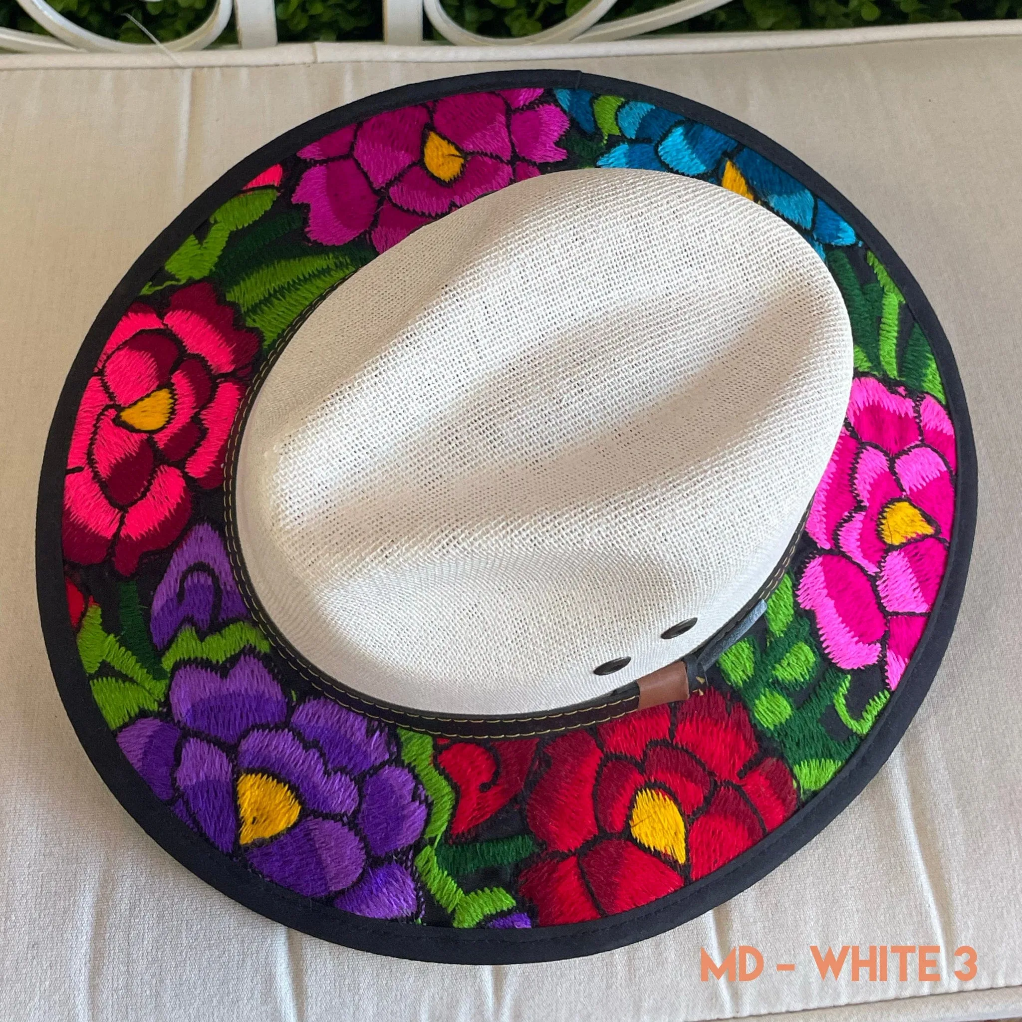 Mexican Embroidered Sun Hat Zinnia