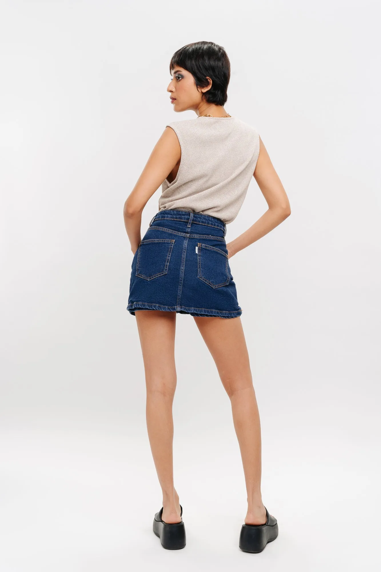 Midnight Classic Denim Skorts