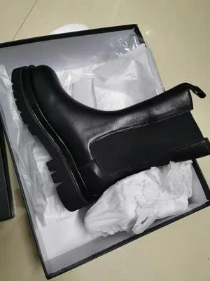 MONA BOTTAZA MEZIZO LEATHER CHELSEA BOOTS IN BLACK