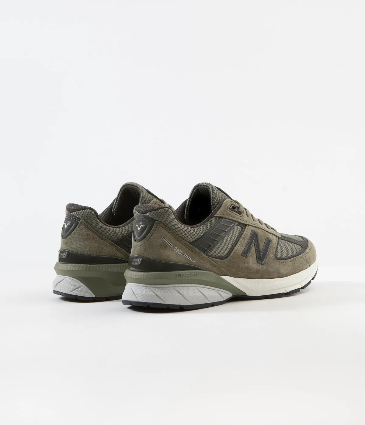 New Balance 990v5 Made In US Shoes - Covert Green / Green Camo