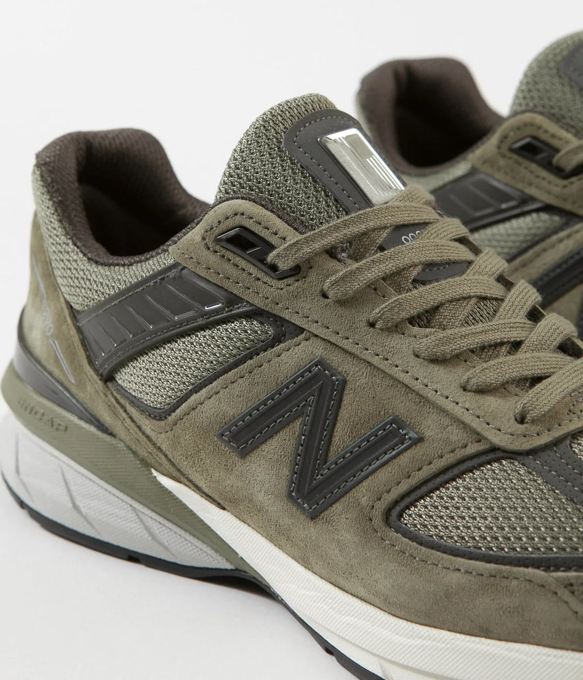 New Balance 990v5 Made In US Shoes - Covert Green / Green Camo