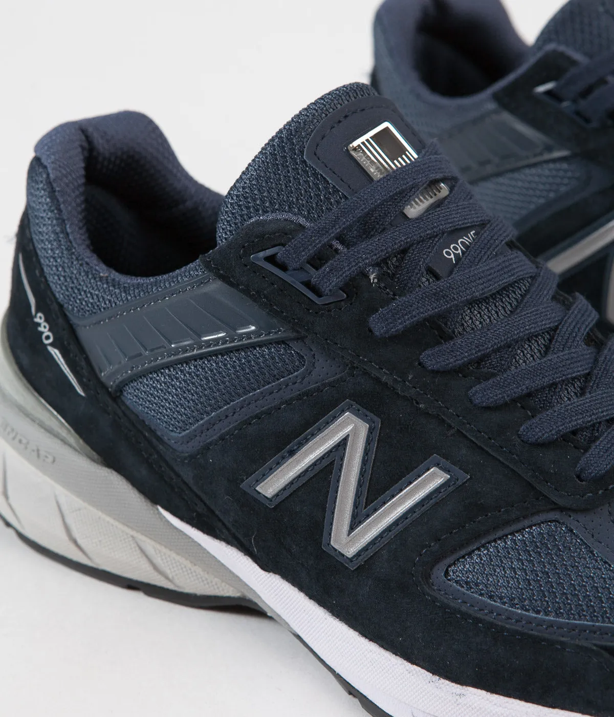 New Balance 990v5 Made In US Shoes - Navy / Silver