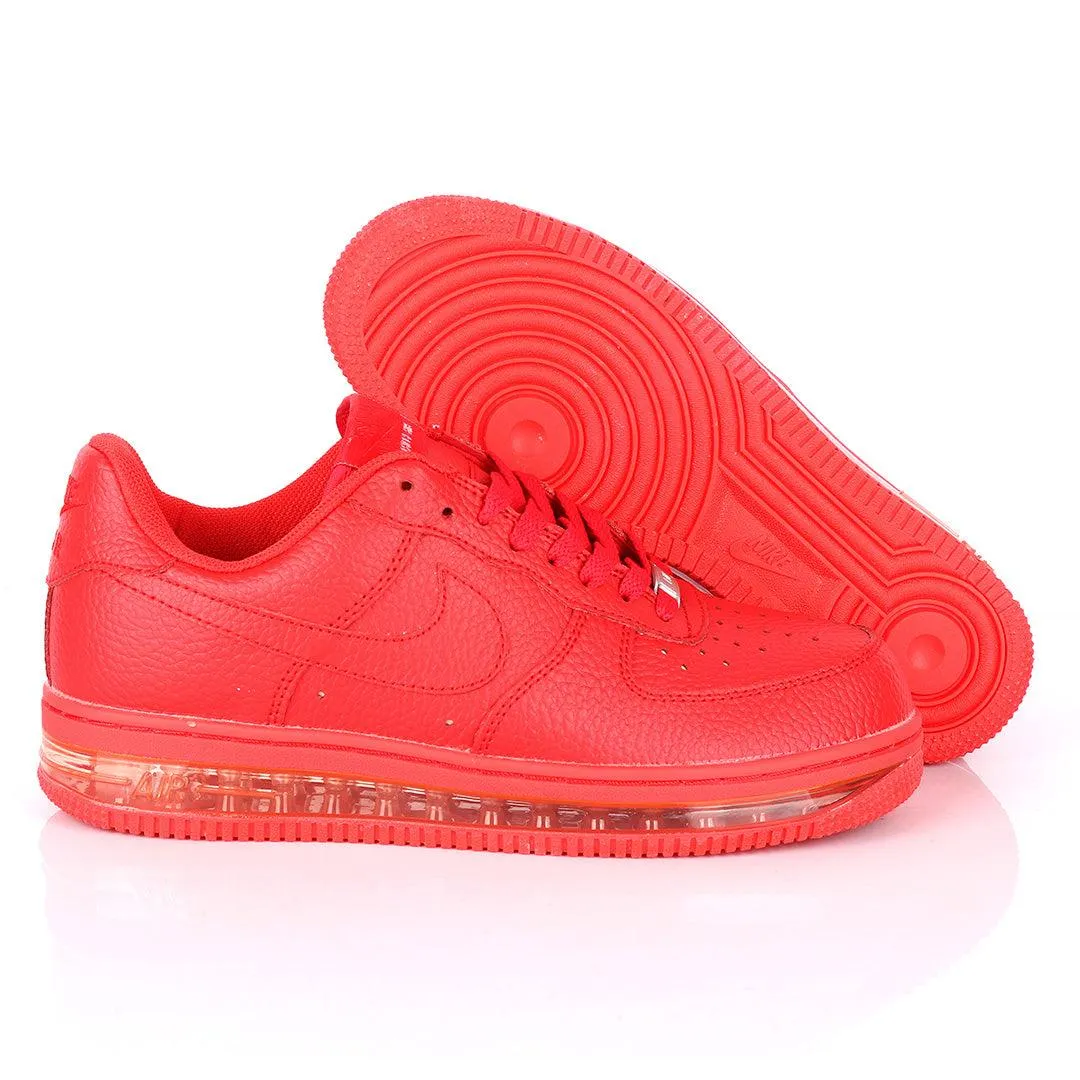 NK Force 1 Translucent Panel Designed Sneakers- Red