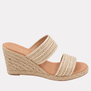 Nolita Natural Platino Stripe Espadrille Wedge