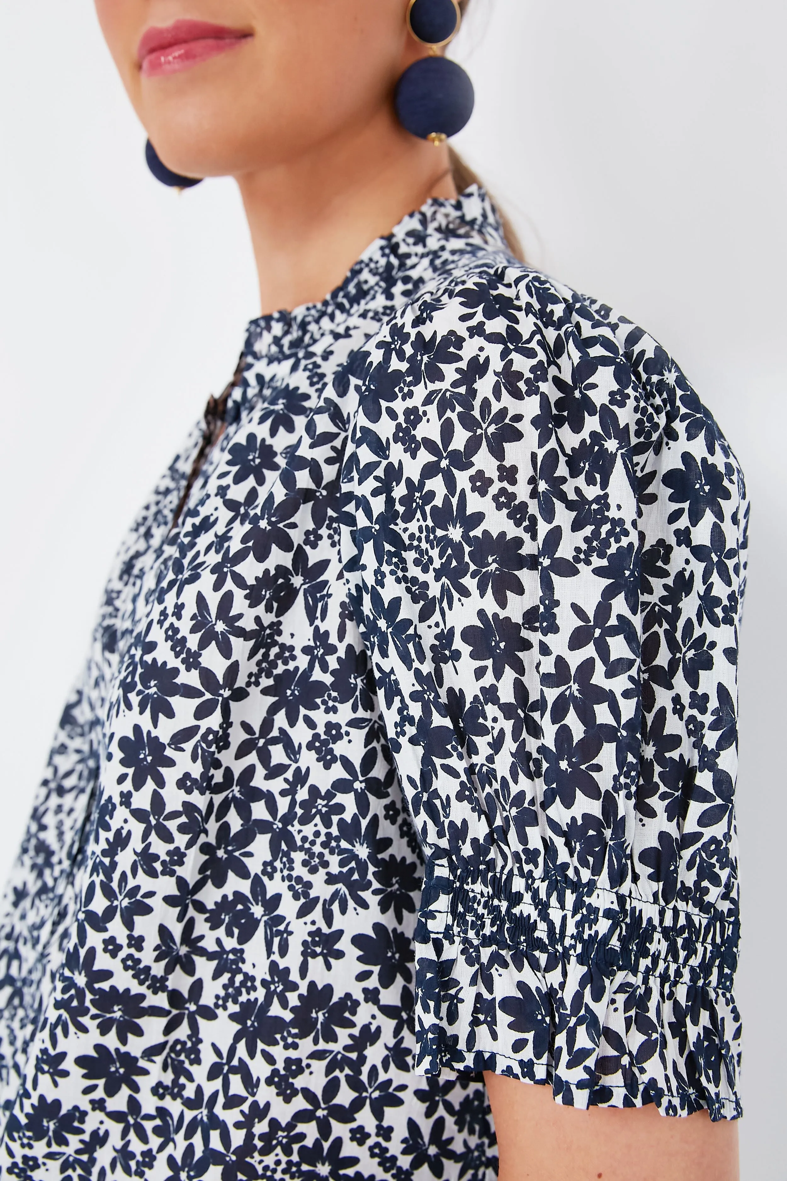 Organic Floral Navy Los Altos Top