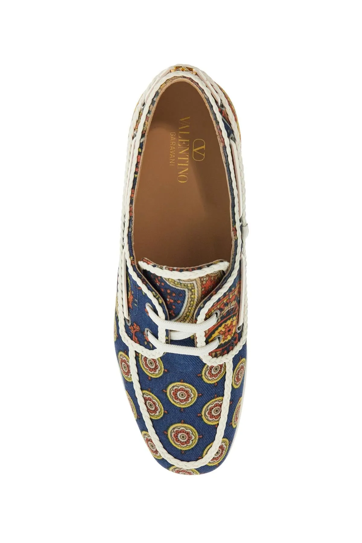 Paisley Cotton Boat Shoes