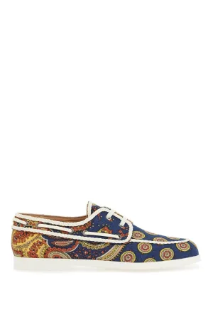 Paisley Cotton Boat Shoes