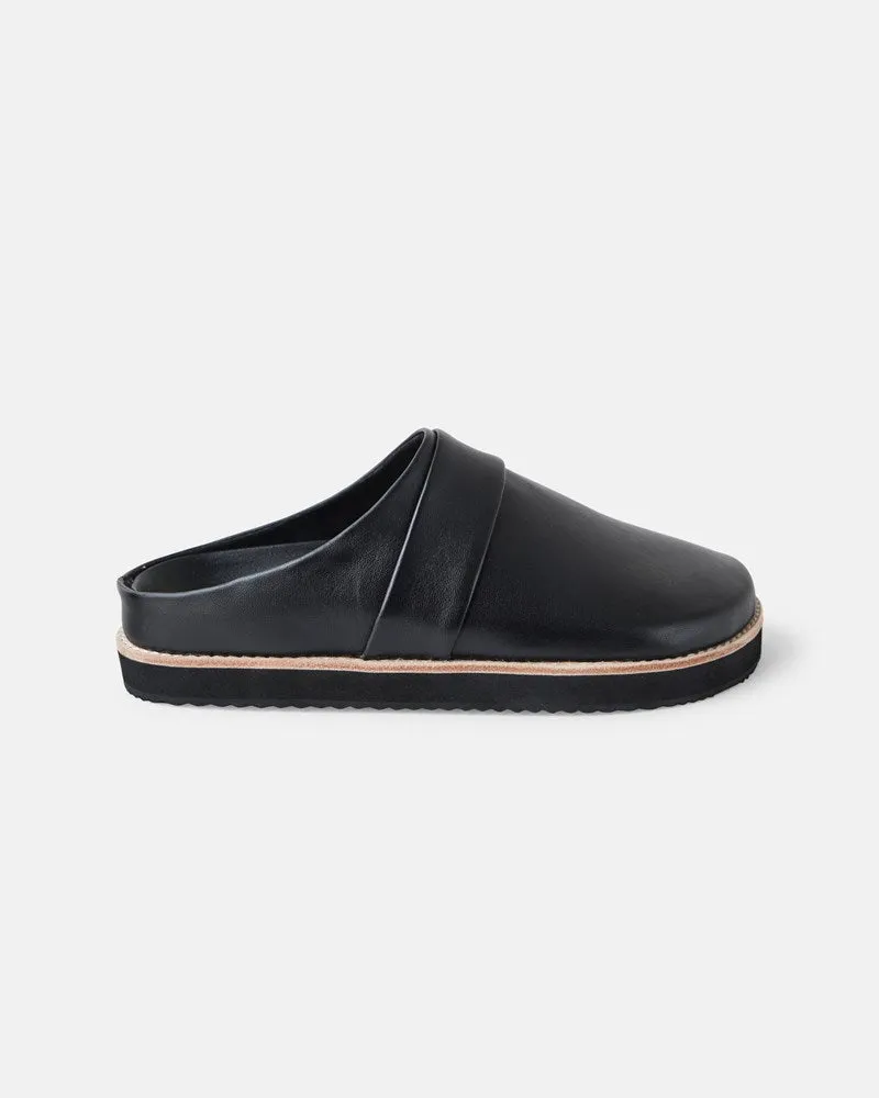 Palmer Leather Mule - Black