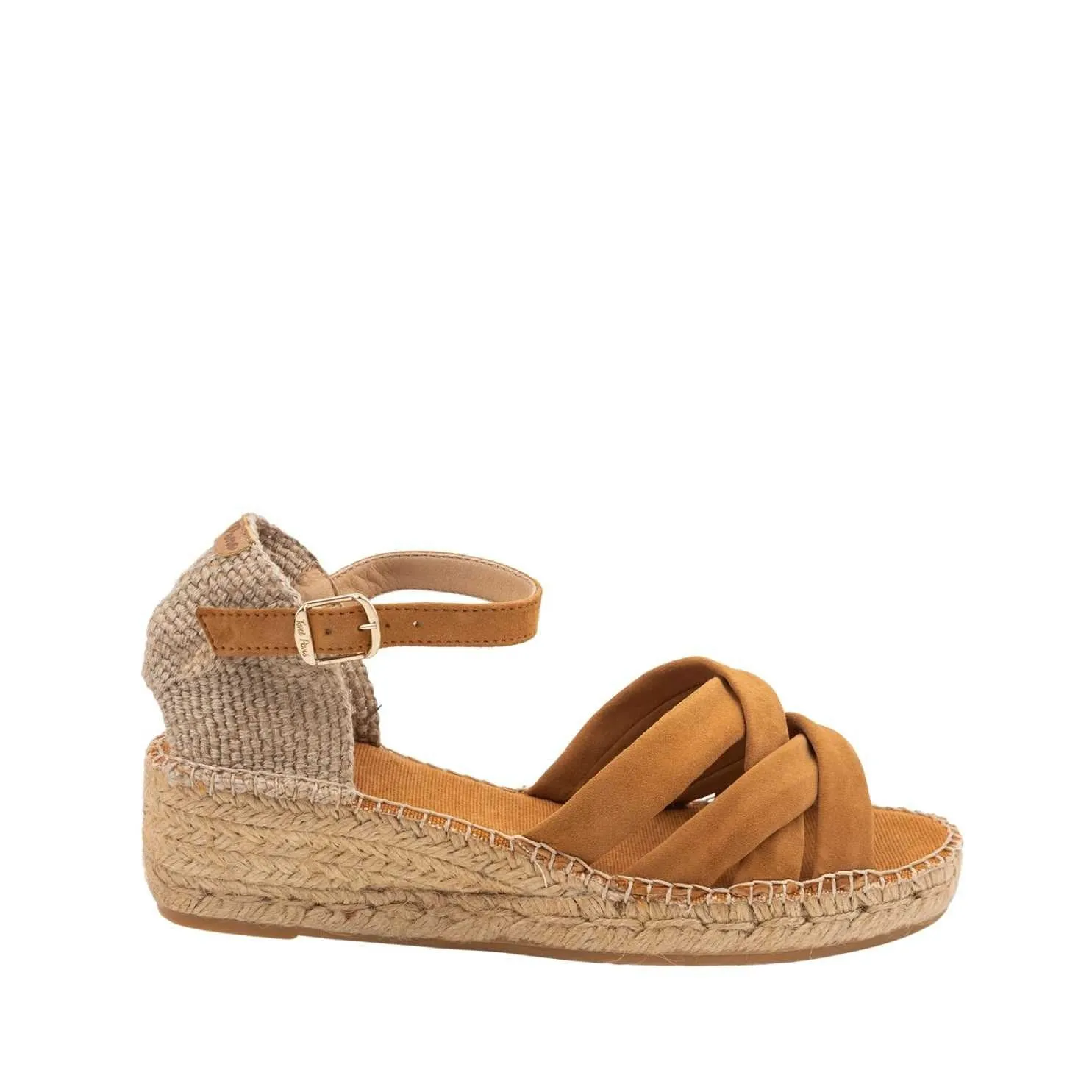 Plain Suede Leather Wedge Espadrille for Women - Buma-A