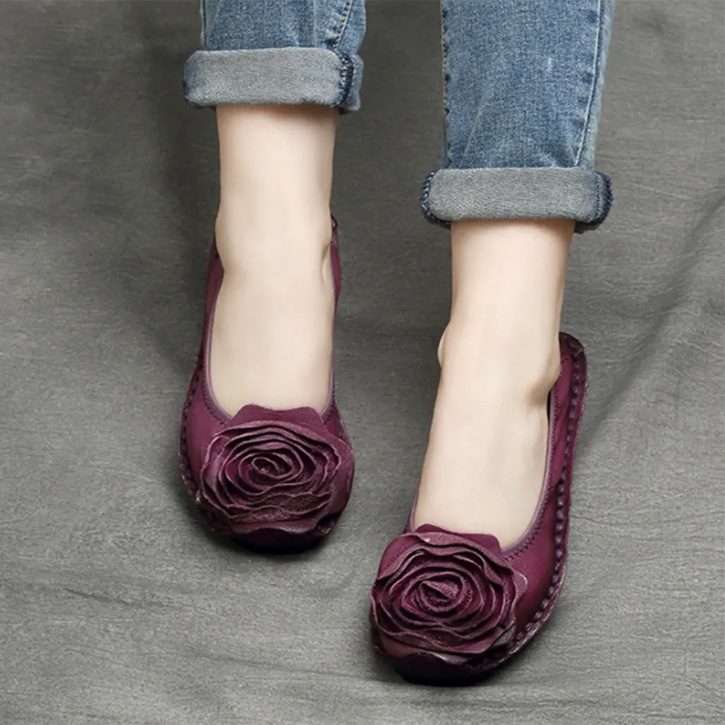 Retro Flower Soft Comfortable Flats | Gift Shoes | 35-43