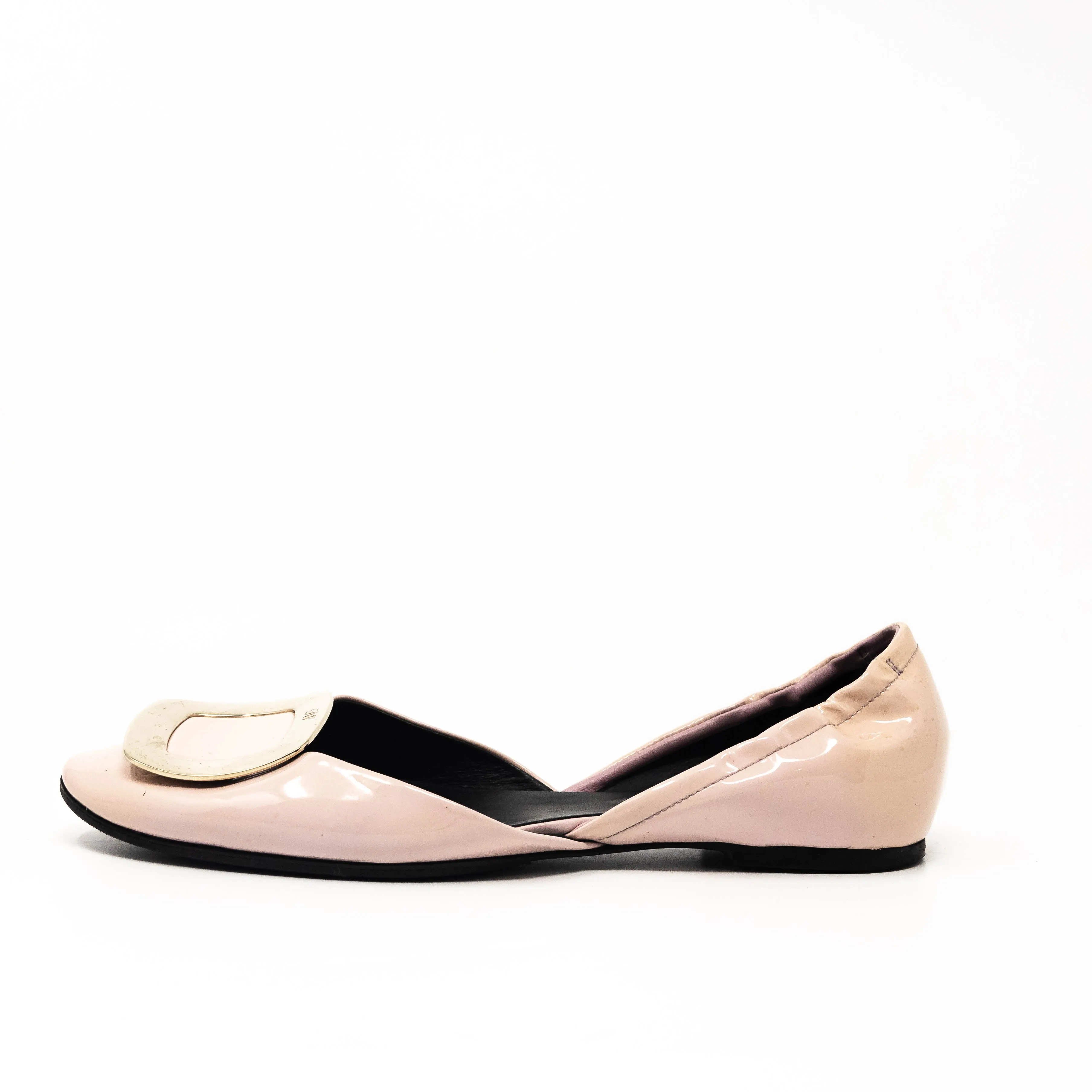 Roger Vivier Pink D’Orsay Flats 37.5