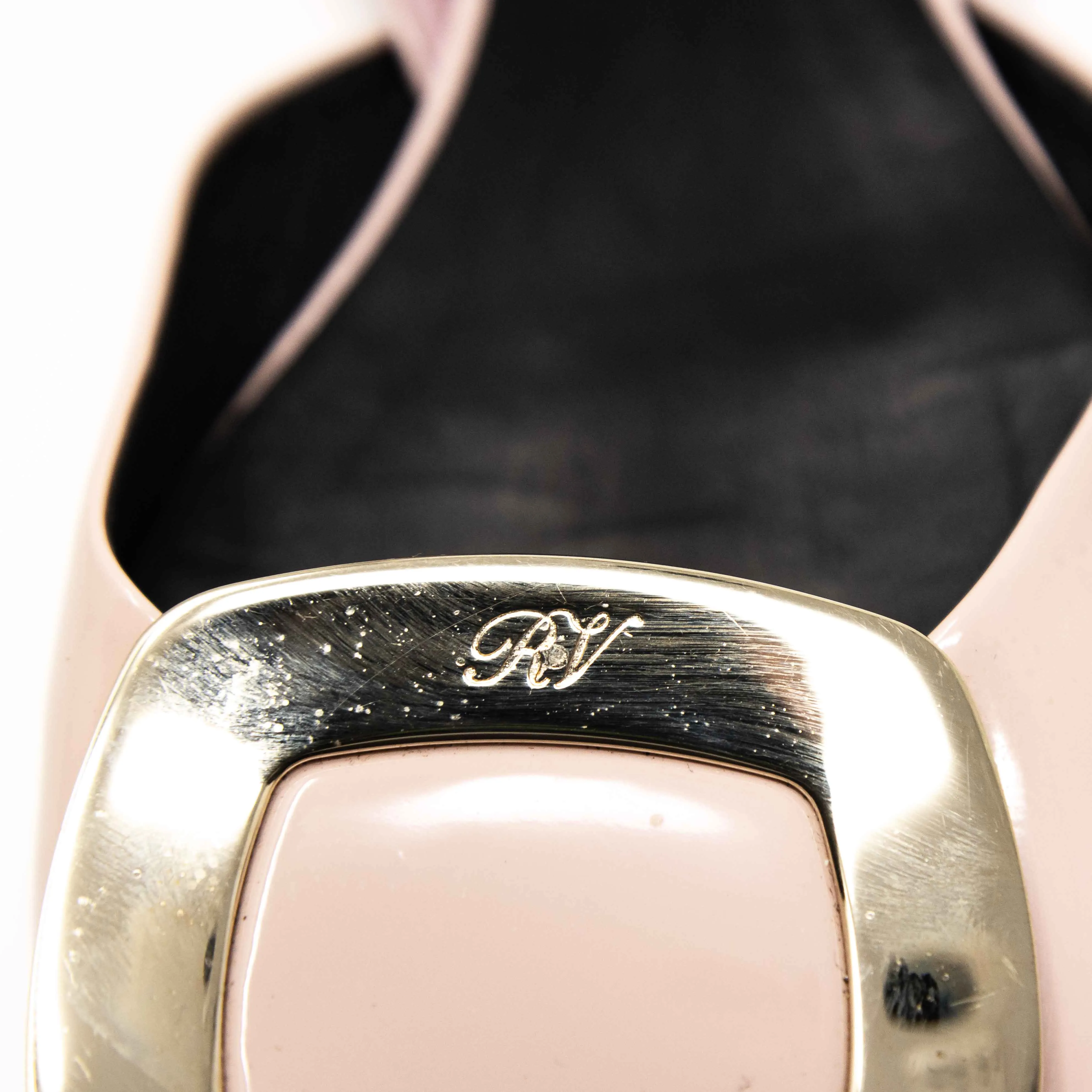 Roger Vivier Pink D’Orsay Flats 37.5