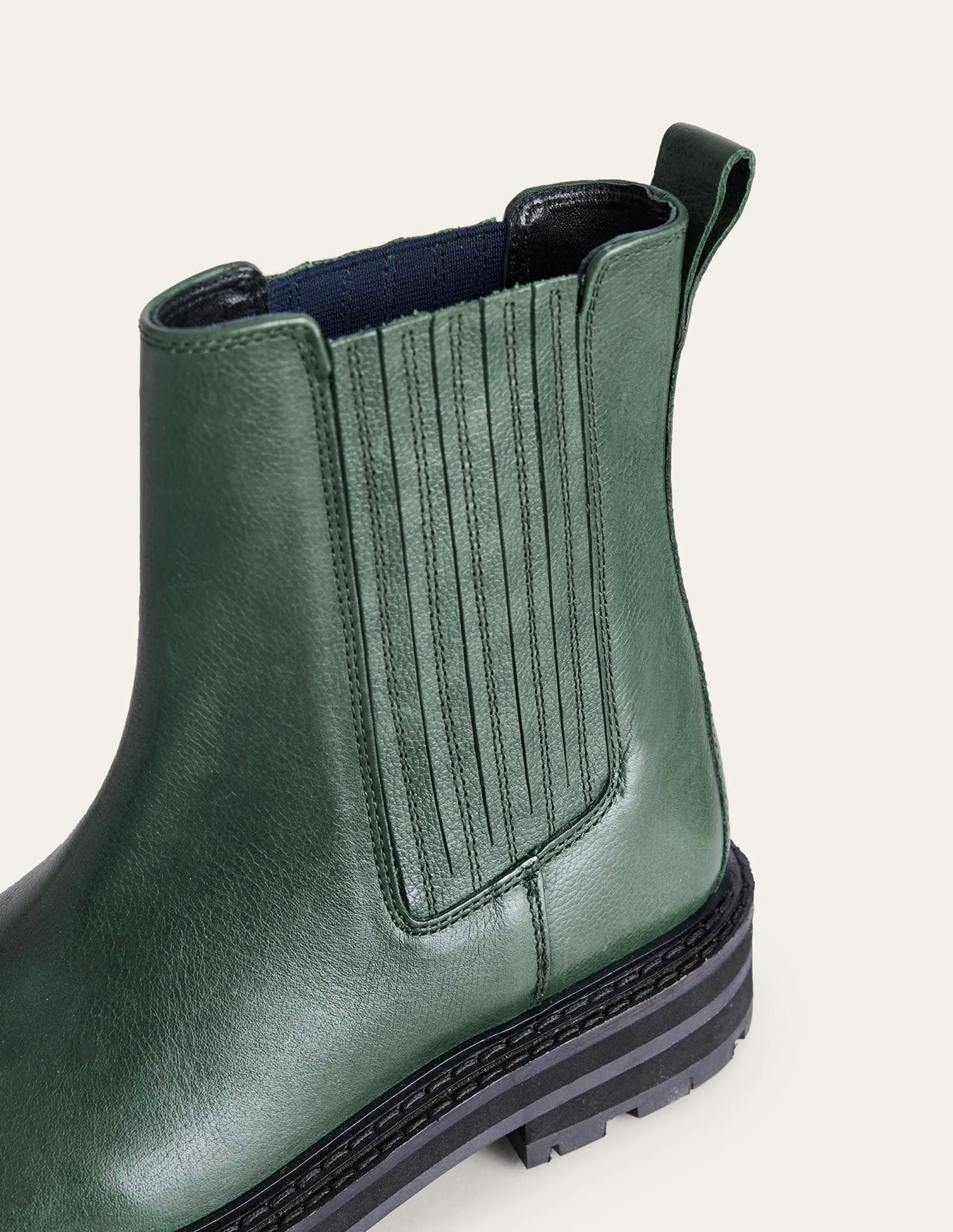 Sadie Chunky Chelsea Boot-Chatsworth Green Malaga