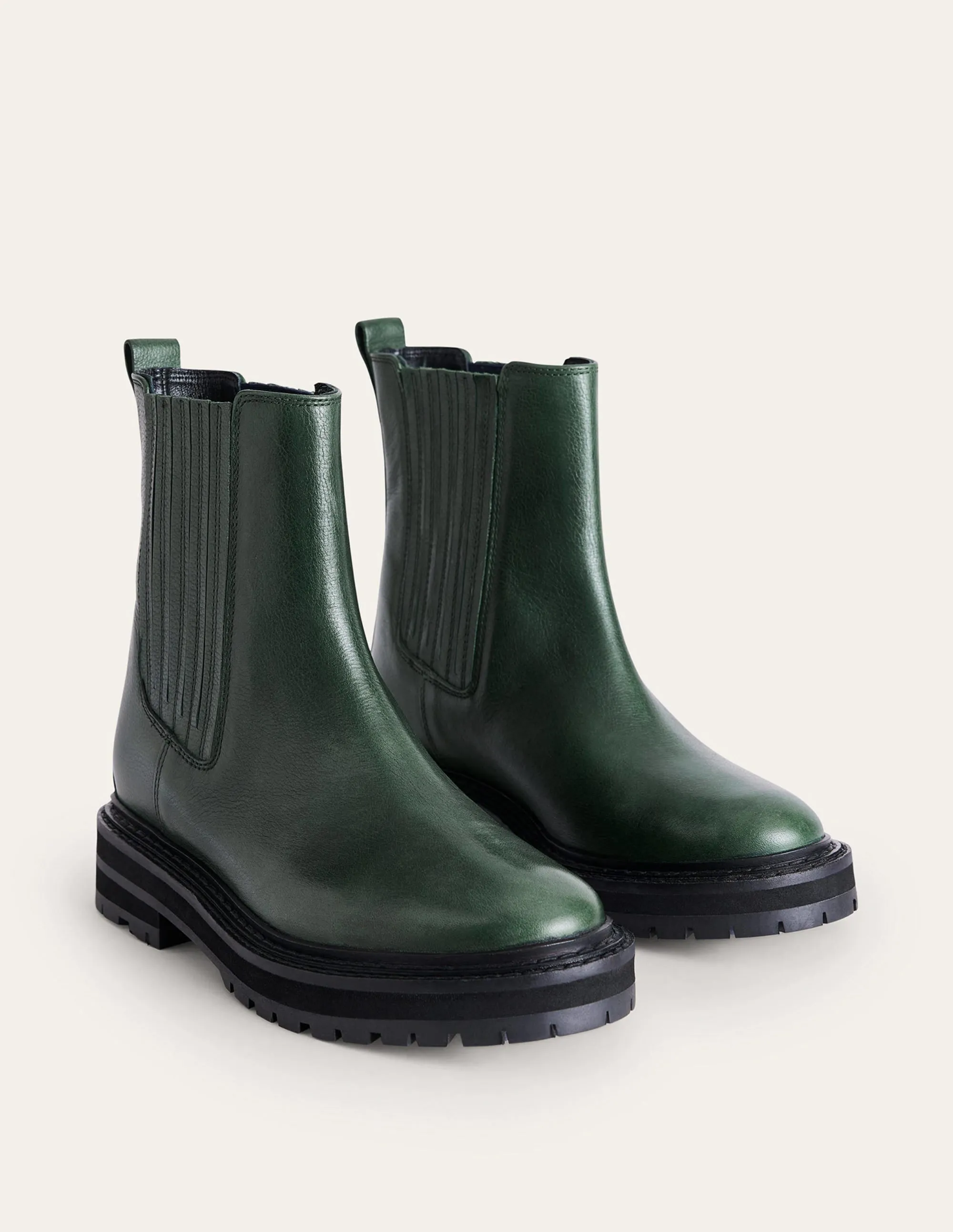 Sadie Chunky Chelsea Boot-Chatsworth Green Malaga