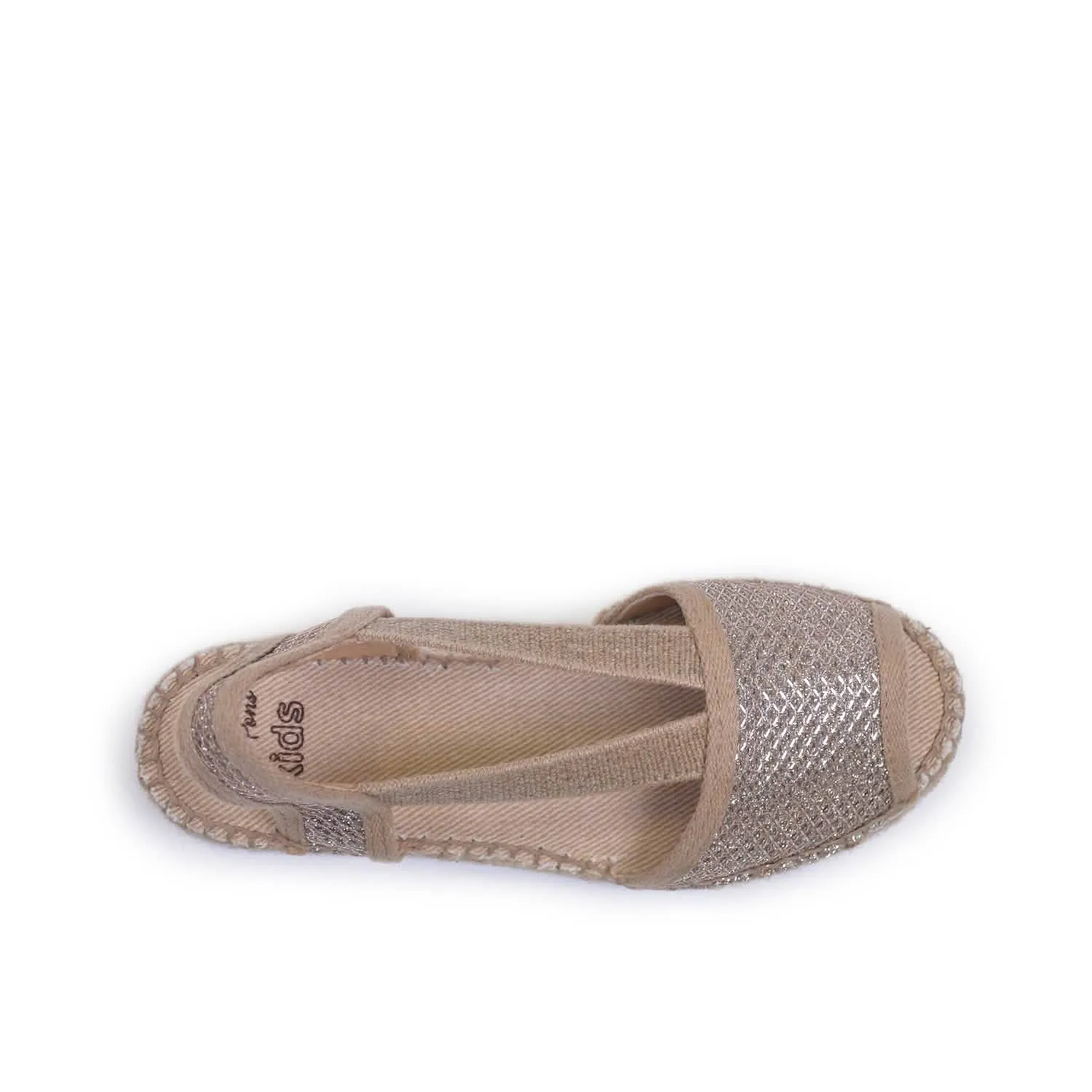 Shimmery Wedge Espadrille for Kids - Eli-S