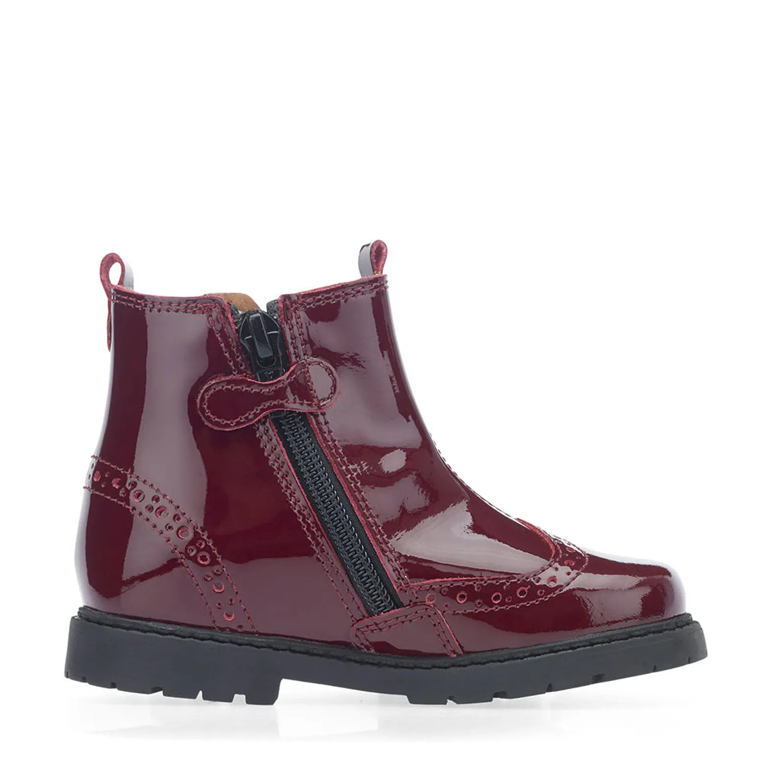 Startrite Chelsea Wine Patent Boots