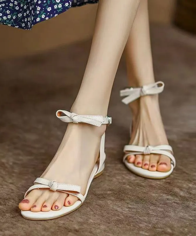 Stylish Black Splicing Bow Buckle Strap Peep Toe Sandals OI070