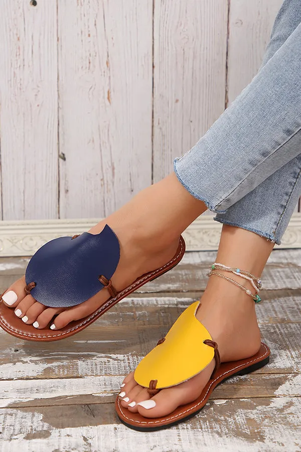 Stylish Flip-Flop Contrasting Sandals