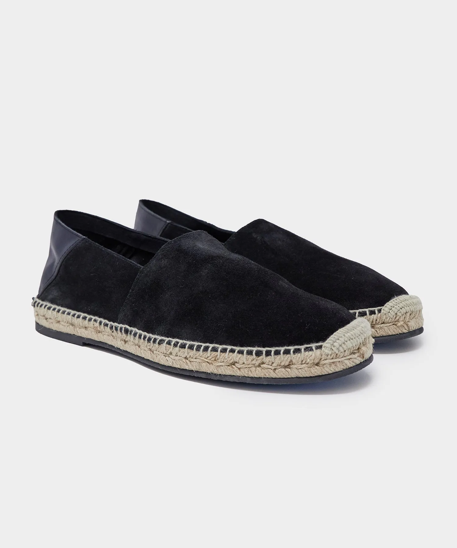 Suede Espadrille in Black