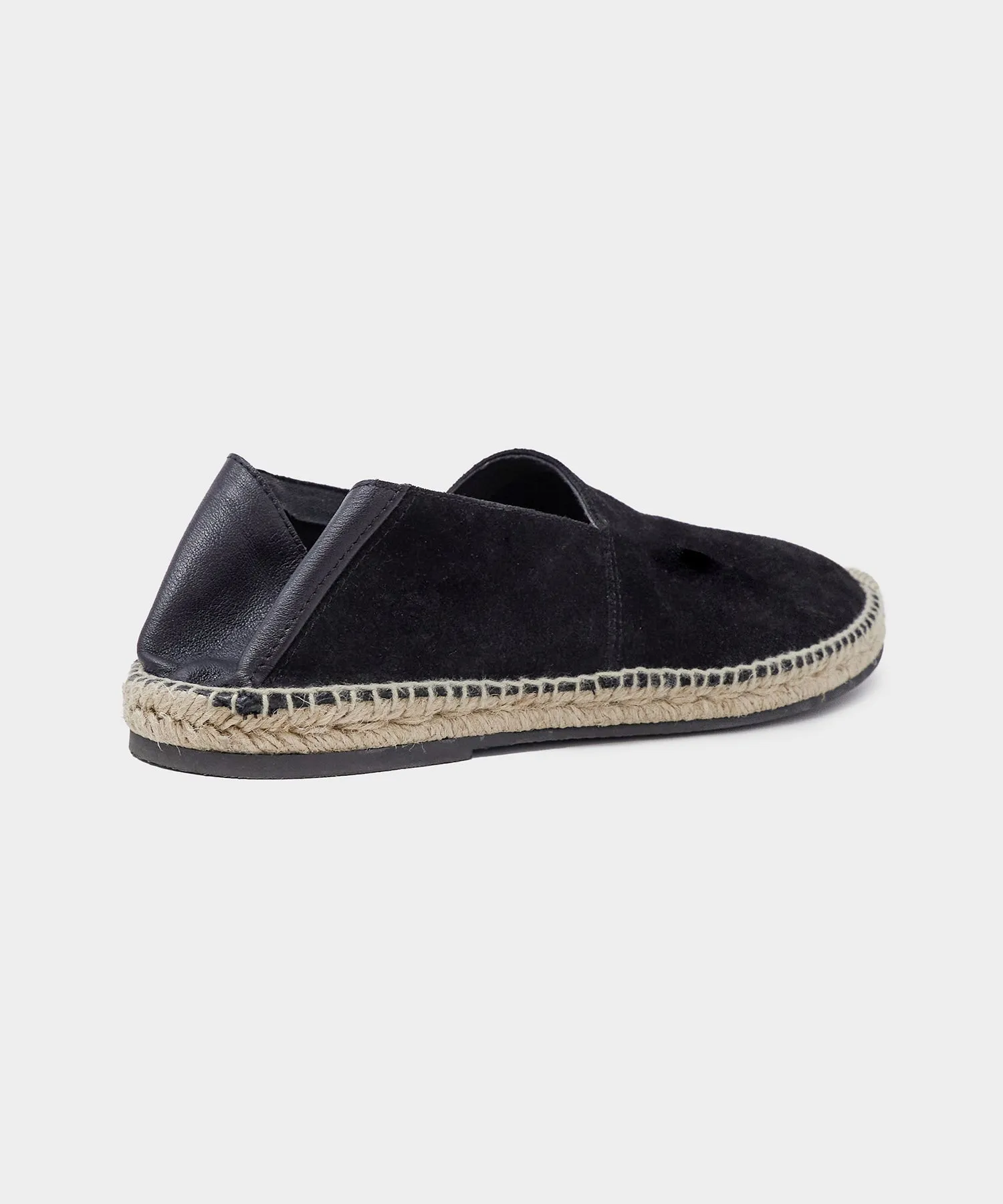 Suede Espadrille in Black