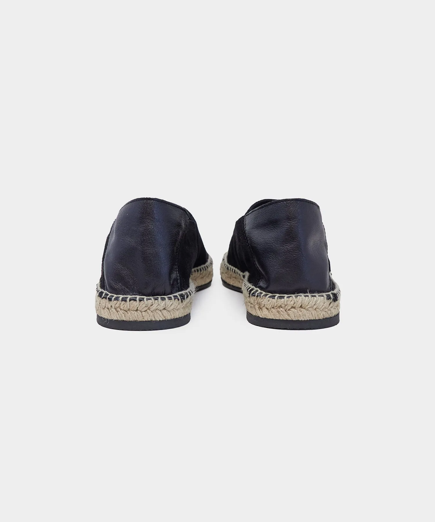 Suede Espadrille in Black