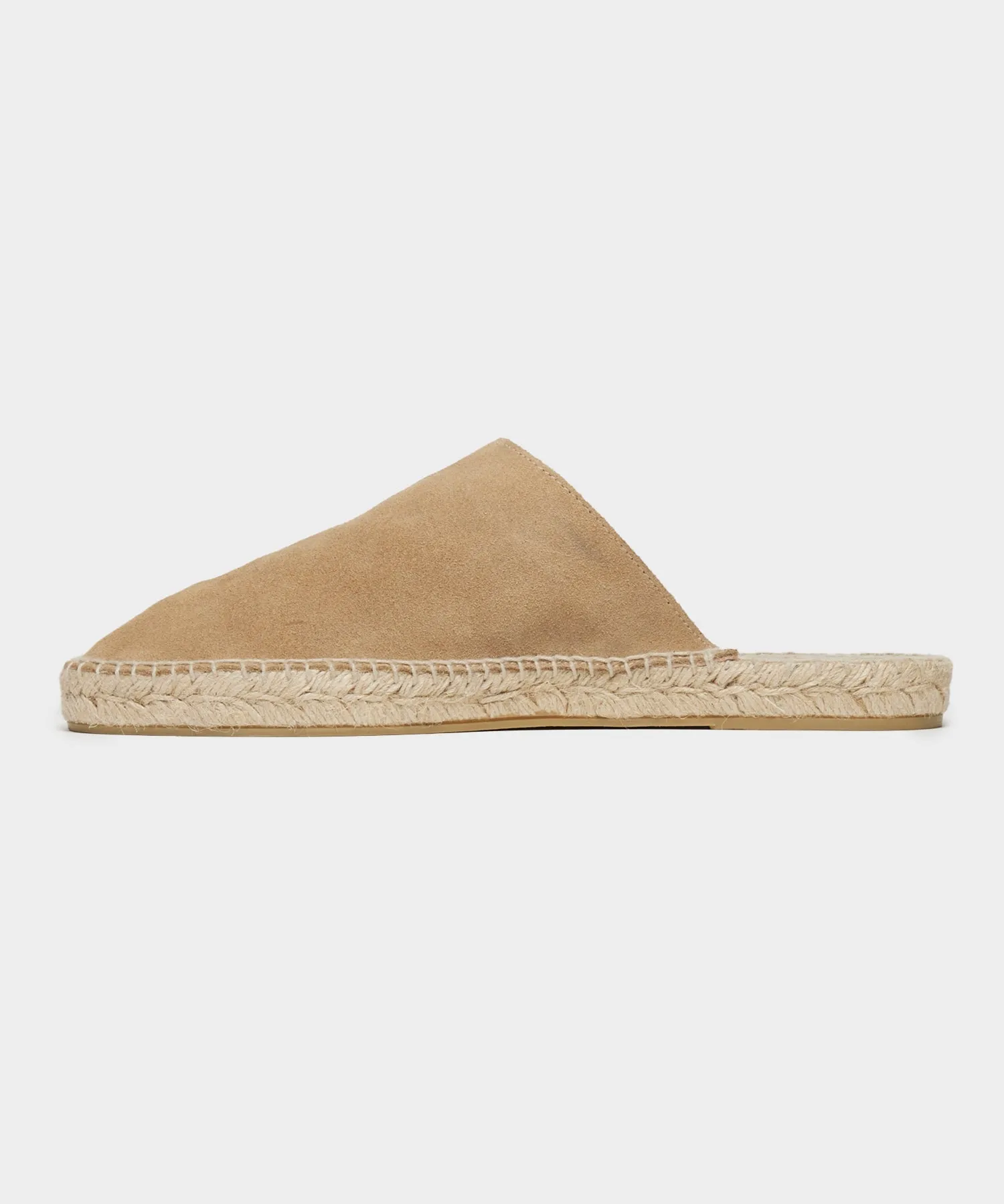 Suede Espadrille Mule in Natural